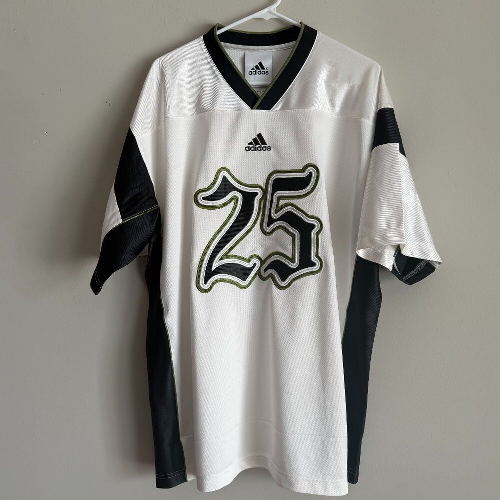 Adidas Mens JY2762 Large Football Jersey 25 White Stitched